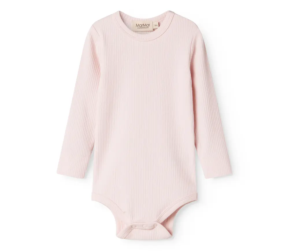 Body med lange ærmer - Rosa - 80