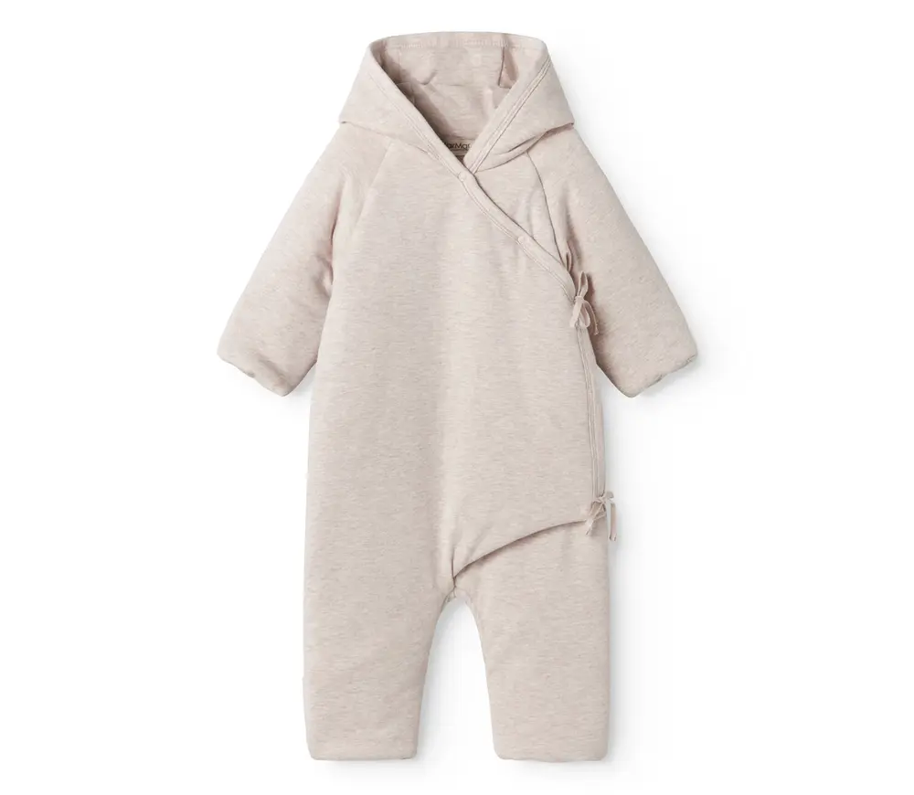 Rex - Vatteret Baby Heldragt - Light beige melange - 56/62