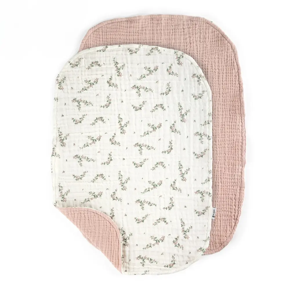 Sebra Pusleunderlag, 2 stk - Powder Blossom