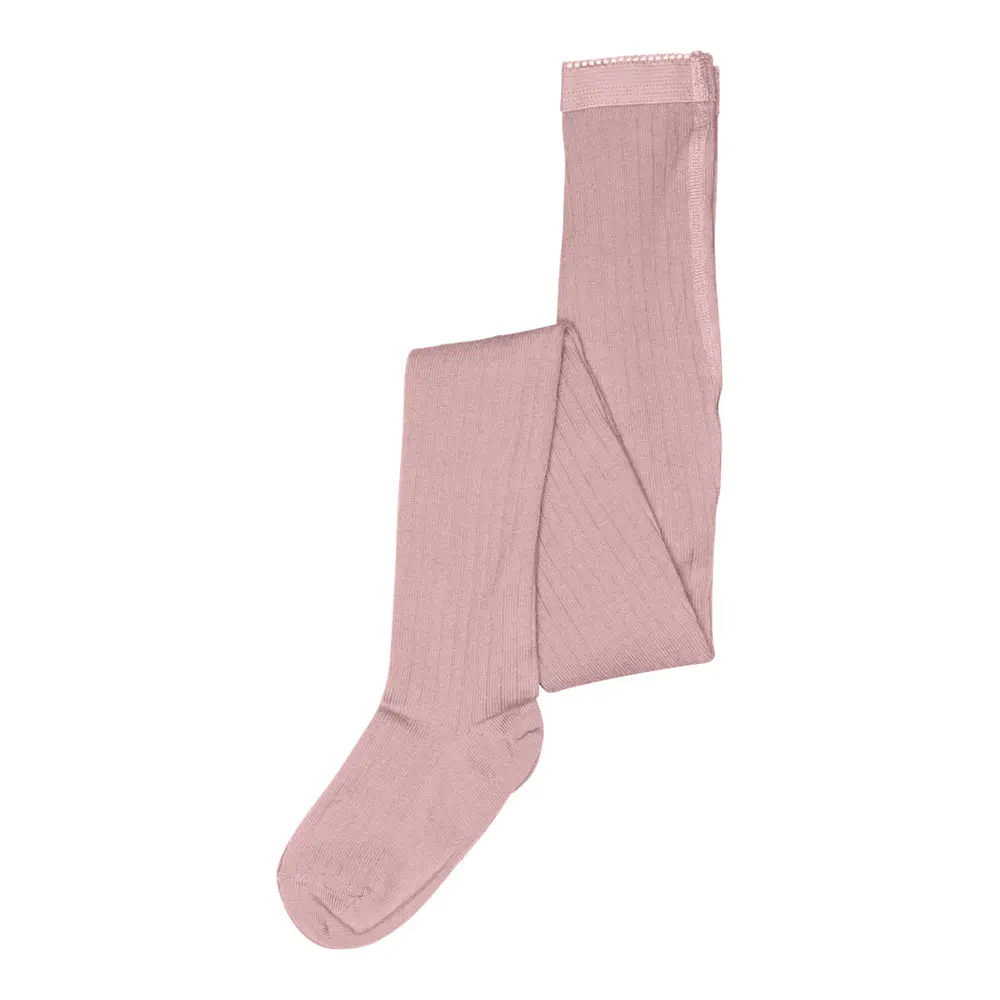 MP Denmark Uld Strømpebukser Rib - Wood Rose - 80