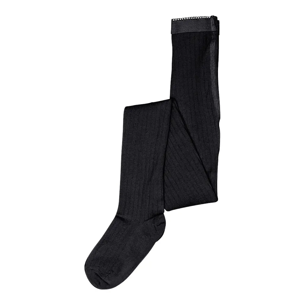 MP Denmark Uld Strømpebukser Rib - Black - 80