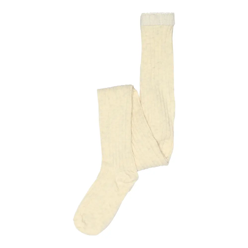 MP Denmark Basic Rib Strømpebukser - Beige Melange - 70