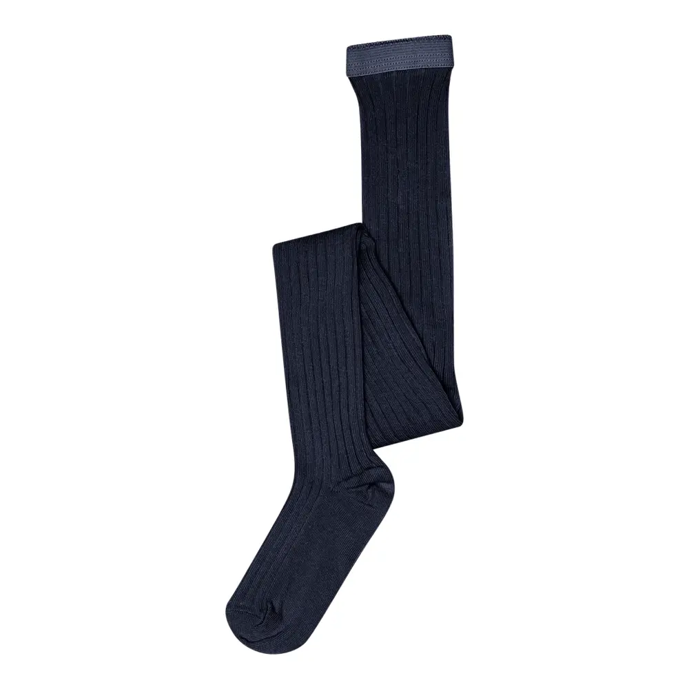 MP Denmark Basic Rib Strømpebukser - Navy  - 80