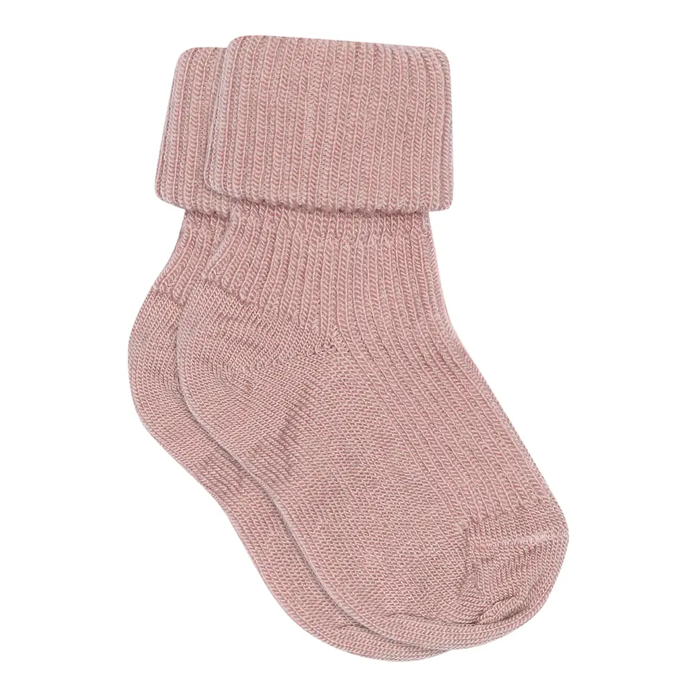 MP Denmark Uld Ankelstrømpe Rib - Wood Rose - 29/32