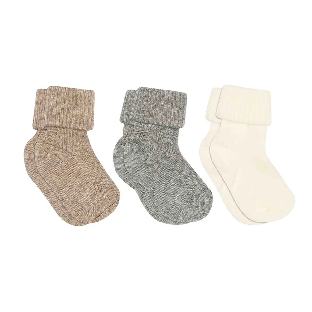 Rib baby strømper 3-pak - 491 - 17/18