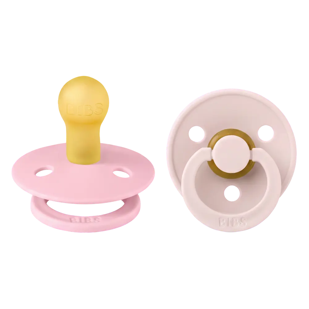 BIBS Sut 2 pk Latex Str 1 - Petal Babypink