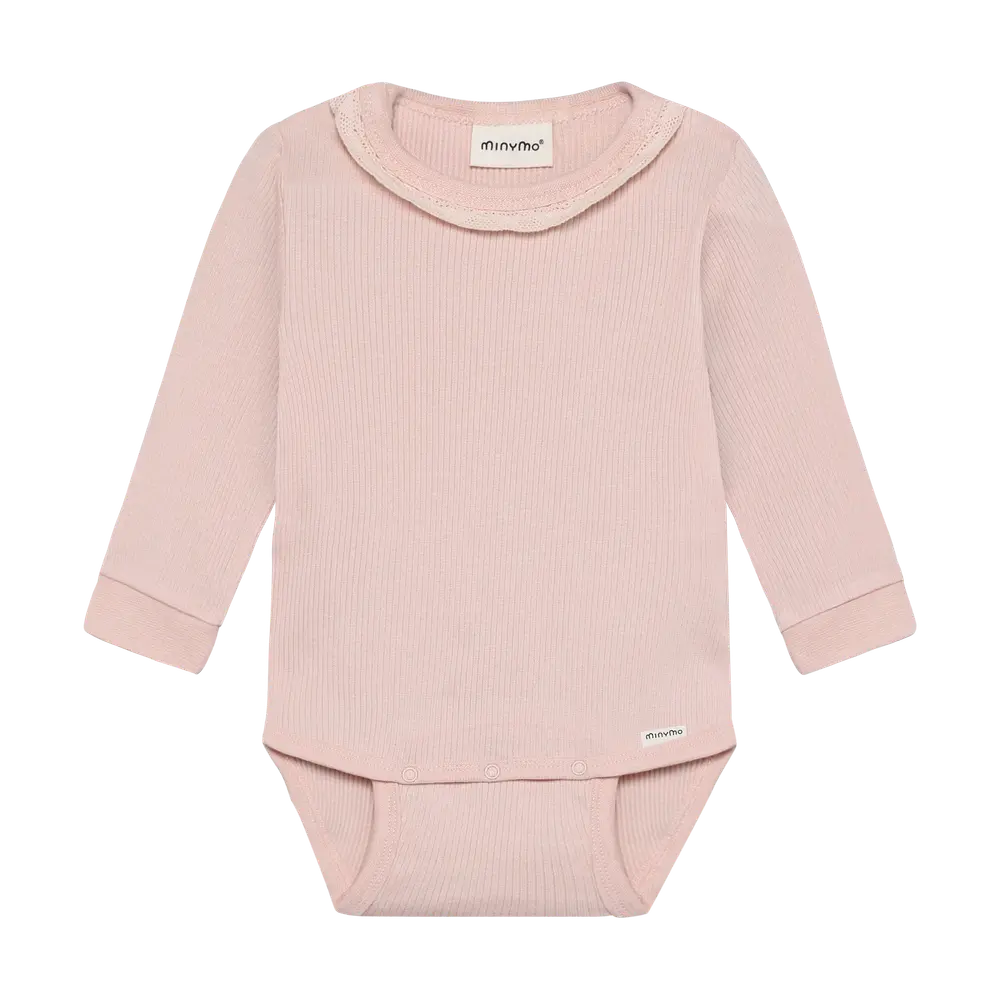 Langærmet Rib Body - Peach Whip - 56