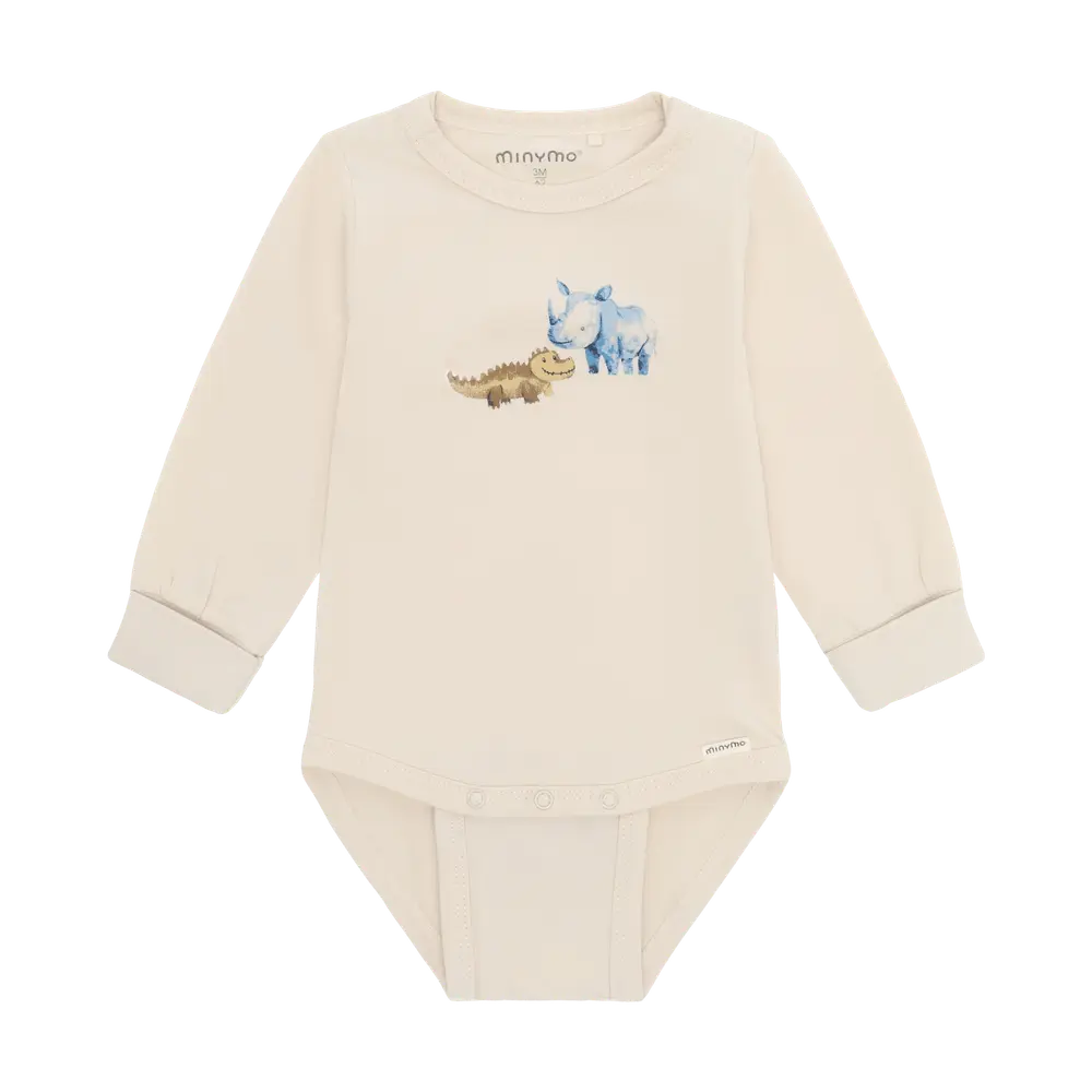 Langærmet Body - White Swan - 68