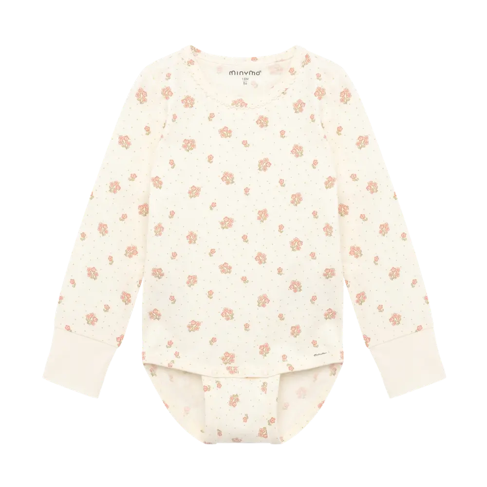 Langærmet Body m. Print - Vanilla Ice - 62
