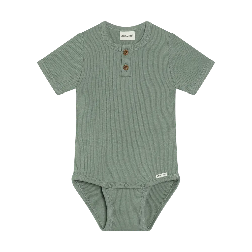 Kortærmet Rib Body - Lily Pad - 56