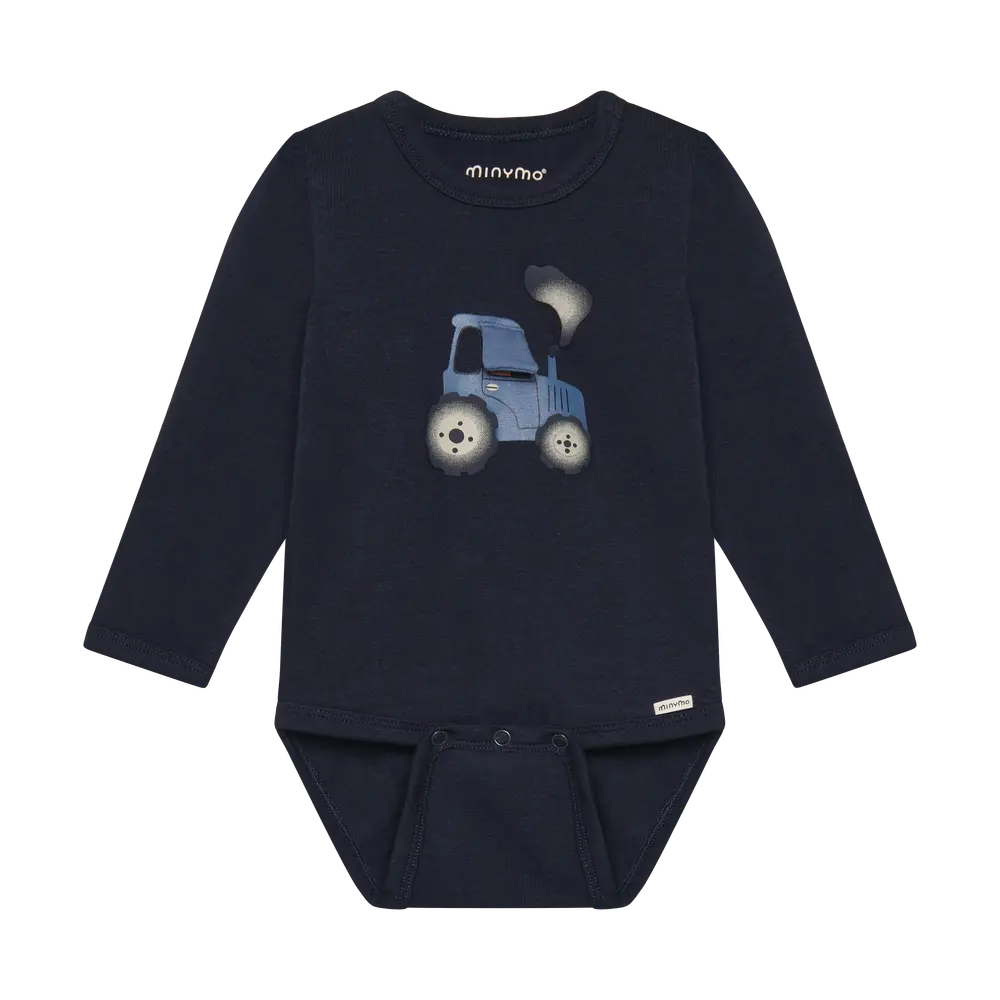 Minymo Langærmet Body - Dark Sapphire - 86