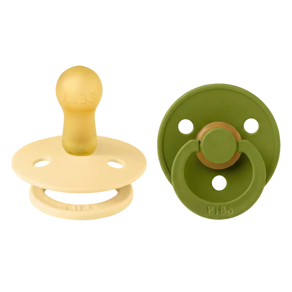 BIBS Sut 2 pk Latex Str 2 - PaleButter Wasabi