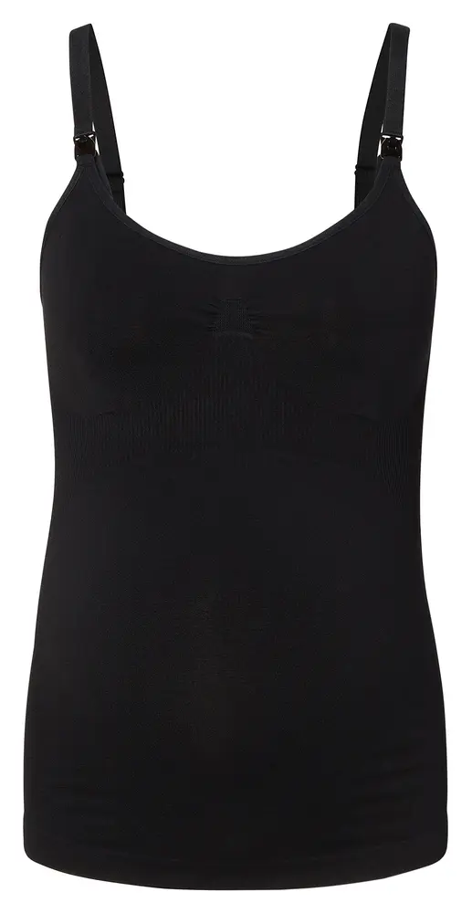 Evi Sømløs Ammetop - Black - XLXXL