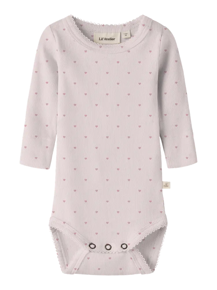Lil' Atelier Gago Langærmet Body Slim - Hushed Violet - 74