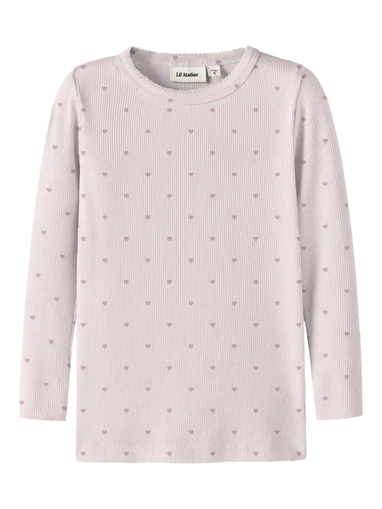 Lil' Atelier Gago Slim Langærmet Top - Hushed Violet - 92