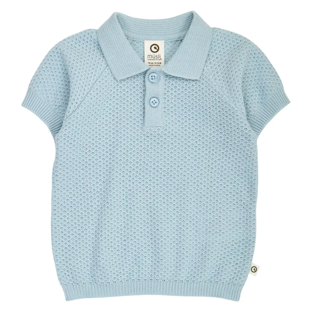 SEA Strikket Polo - Ocean - 86