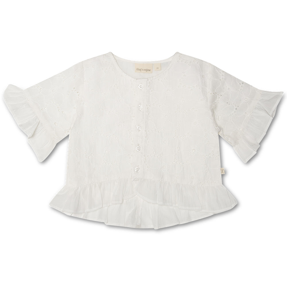 That's Mine - Ibbi skjorte - Brilliant white - 116cm - 6Y