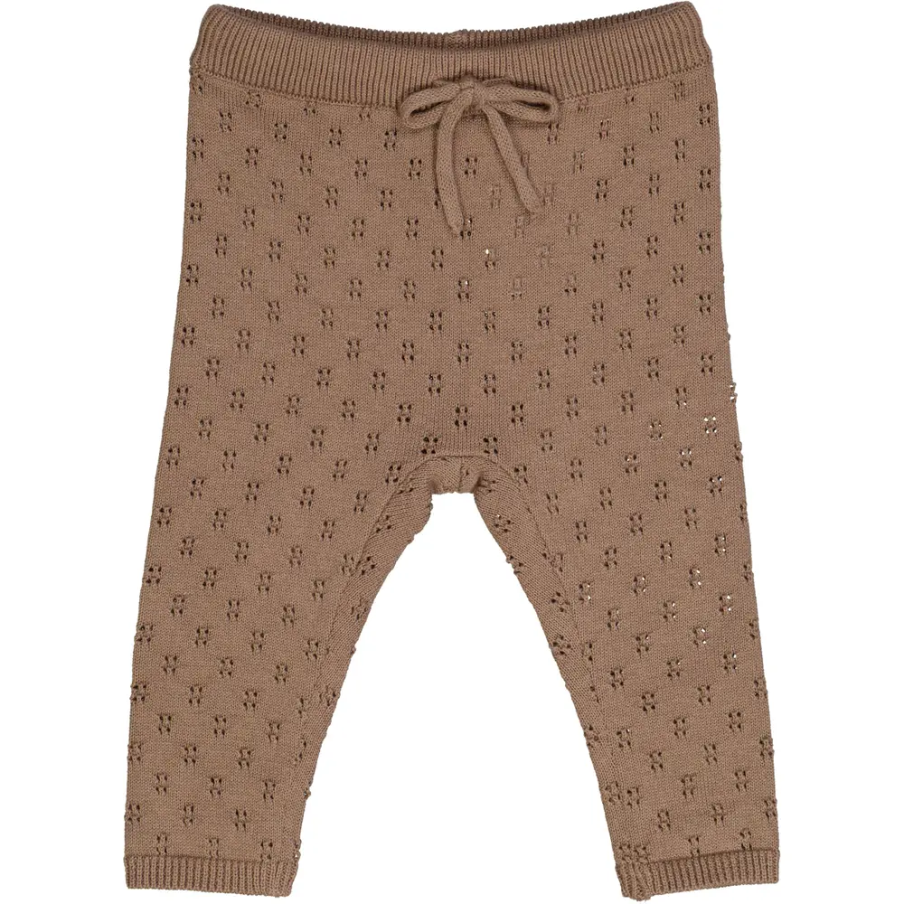 Strikkede bukser - Walnut - 74