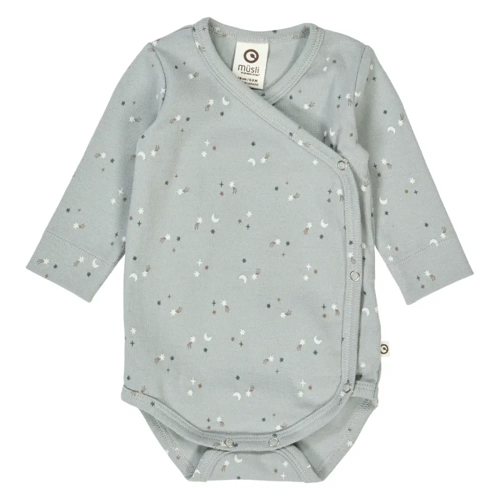 Stars Rib Wrap Body - Jasmin blue/ Walnut/ Stormy blue - 74