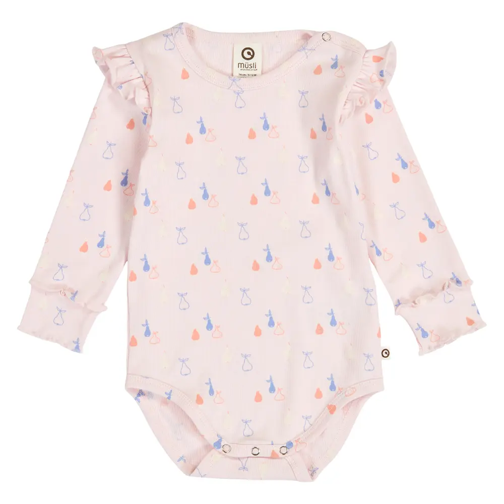 Picnic Rib Flæse Body - Primrose/ Shell blue/ Tofu - 80