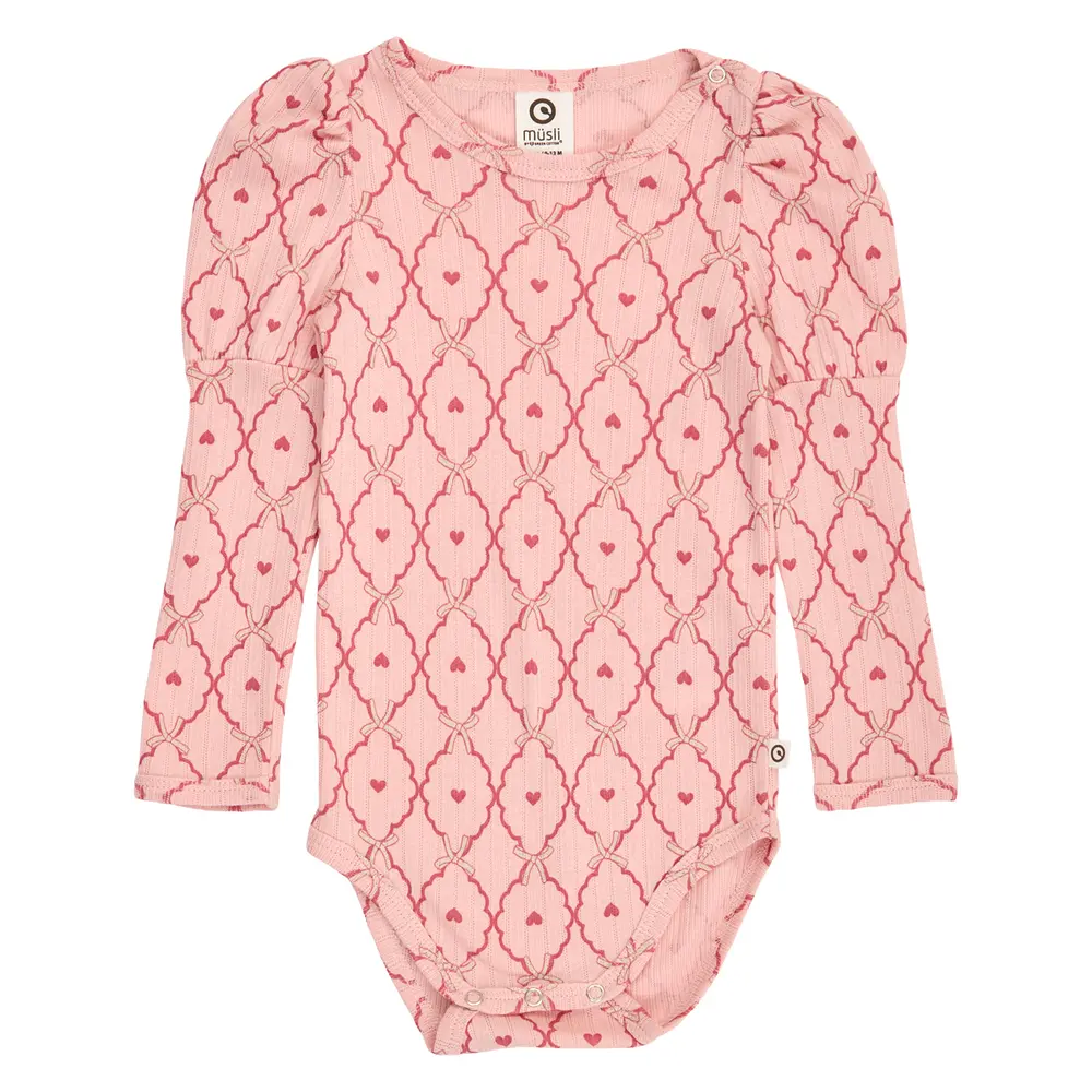 Müsli Love Langærmet Body - Blush/Baroque Rose/Oak - 86