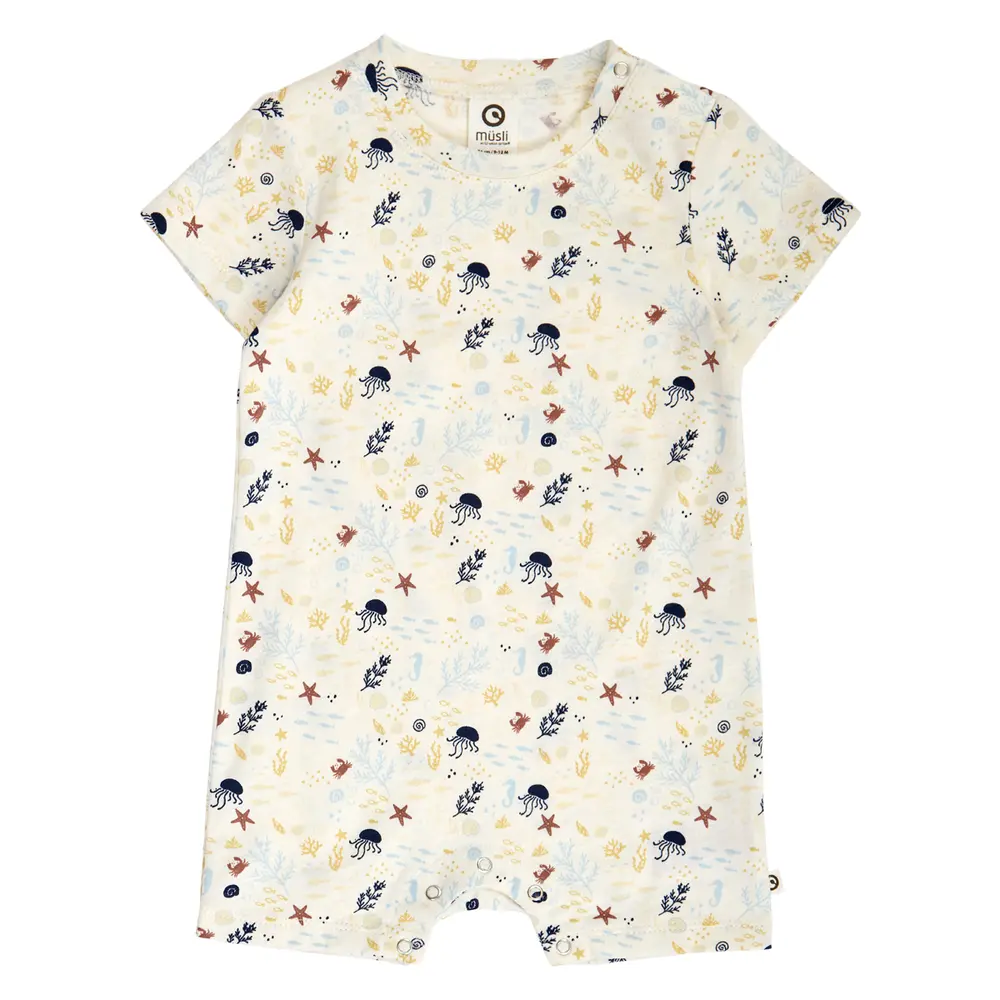 Sea Printet Sommerdragt - Tofu/ Hemp/ Navy - 74
