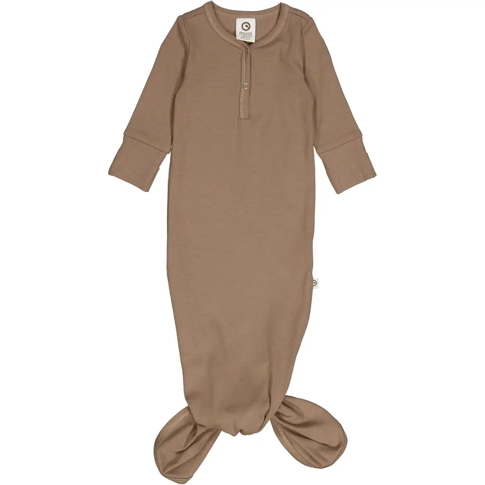 RIB soveposedragt med knude - Walnut - 56
