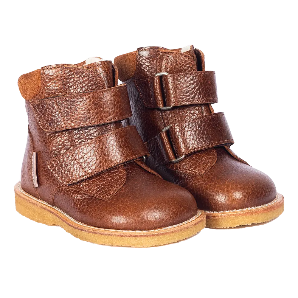 Begynder Tex Støvle Med Velcro - COGNAC - 24