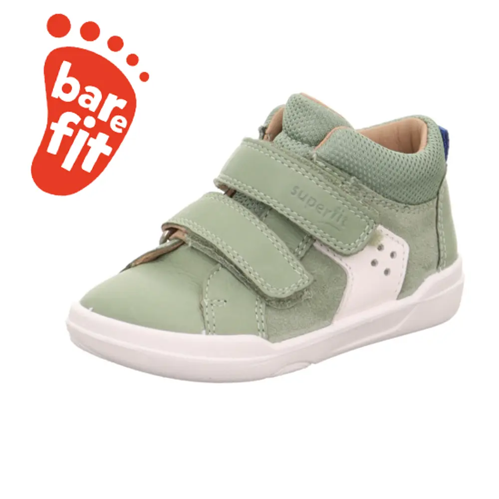 Superfree Barefoot Sneaker - Lysegrøn/Hvid - 28