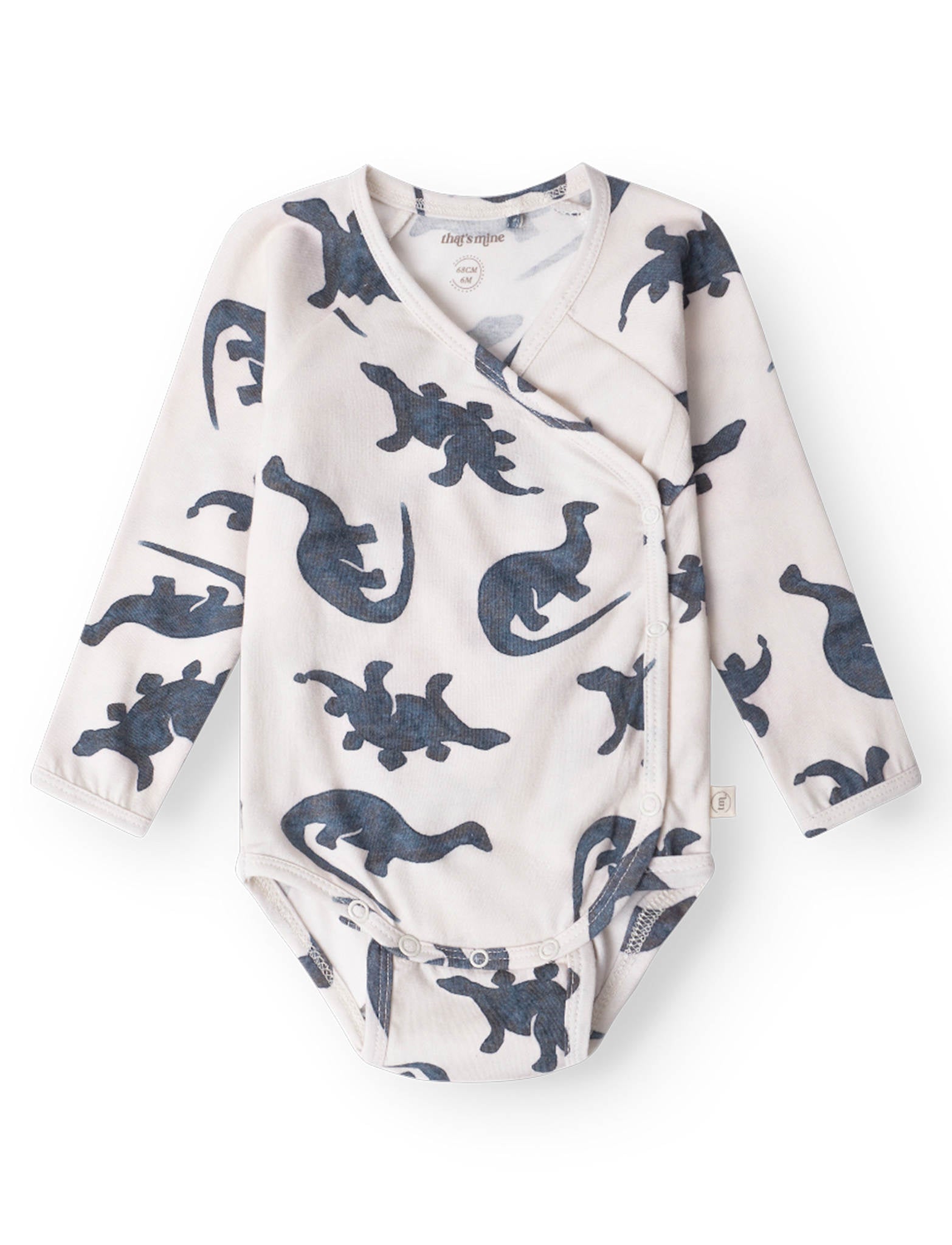 That's Mine - Elimar slå-om bodystocking - Mono dino - 68cm - 6M