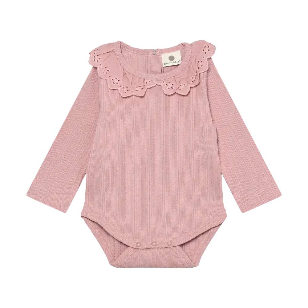 Langærmet Pointelle Body - Zephyr - 56