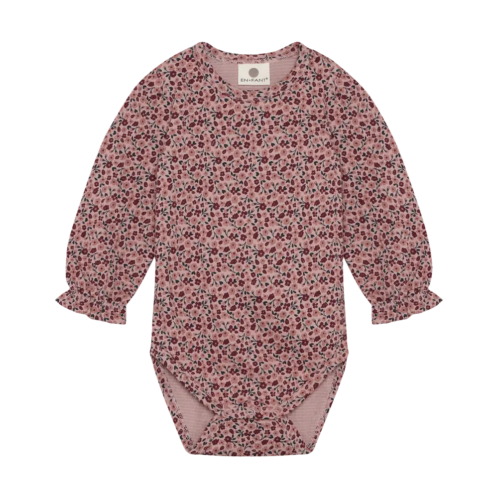 En Fant Langærmet Body - Adobe Rose - 56