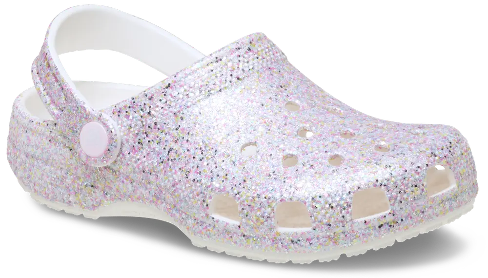 Classic Fantasy Glitter Clog - White - 33/34