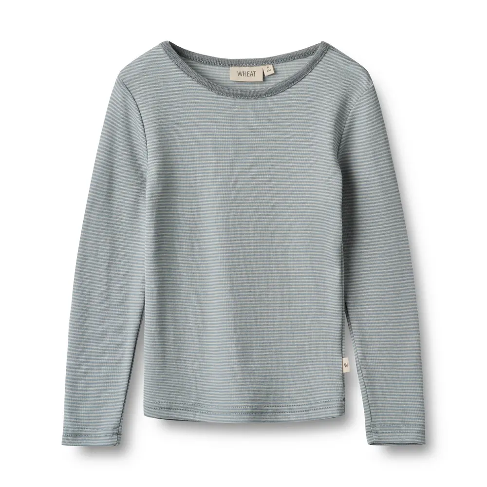 Uld t-shirt ls Alfie - Navy Stripe - 122
