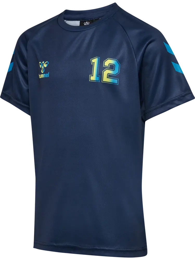 Shimmer T-Shirt - Dress blues/limeade - 140