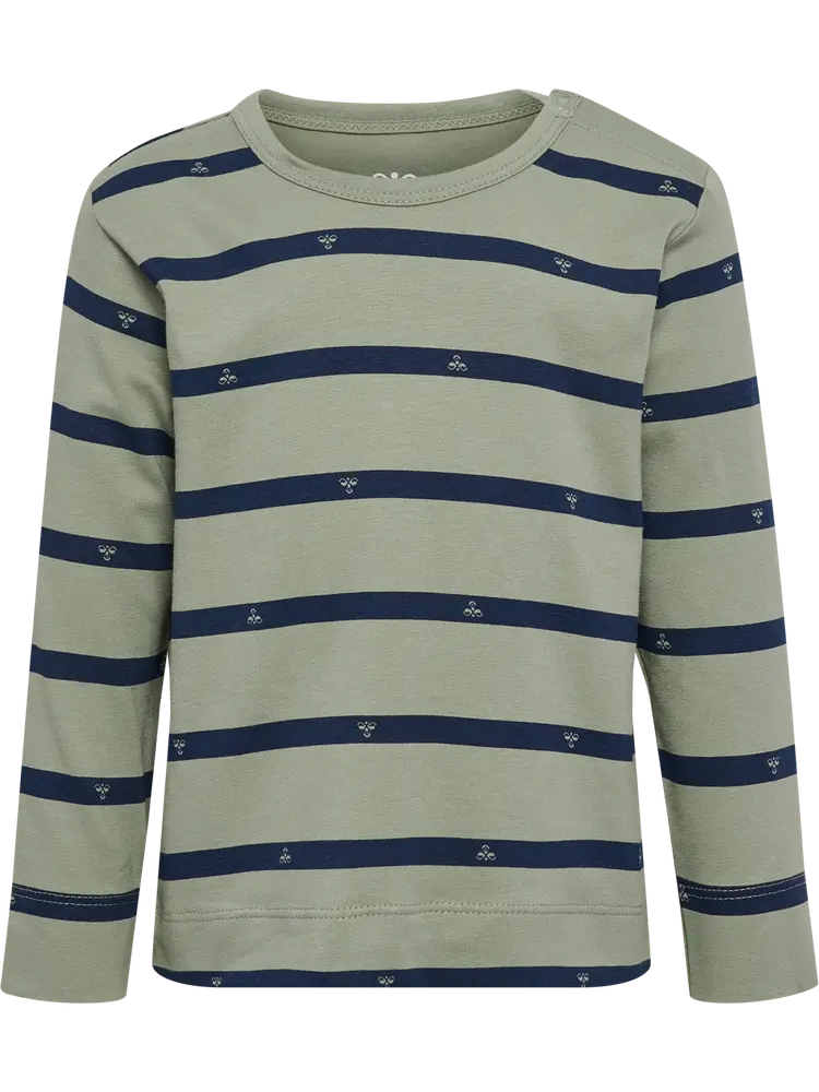 Hummel Stripy Bee Langærmet T-Shirt - Shadow - 80