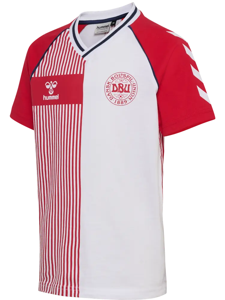 Hummel JR Reg DBU Stripy T-Shirt - Tango Red - 122/128