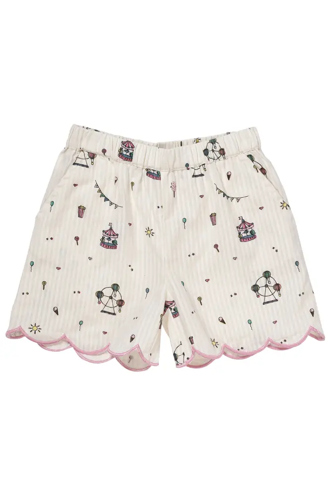 Printet shorts m. deco edge - TIVOLI - 104