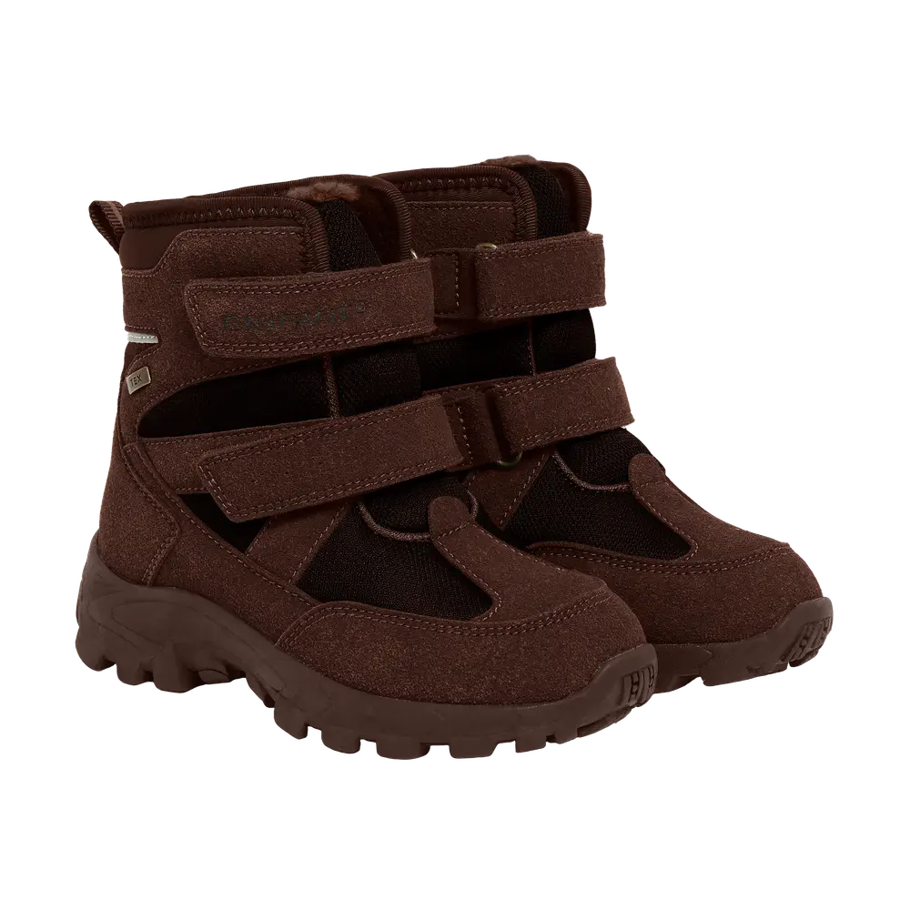 En Fant Vinterstøvler M. Velcro TEX - Chocolate Brown - 28