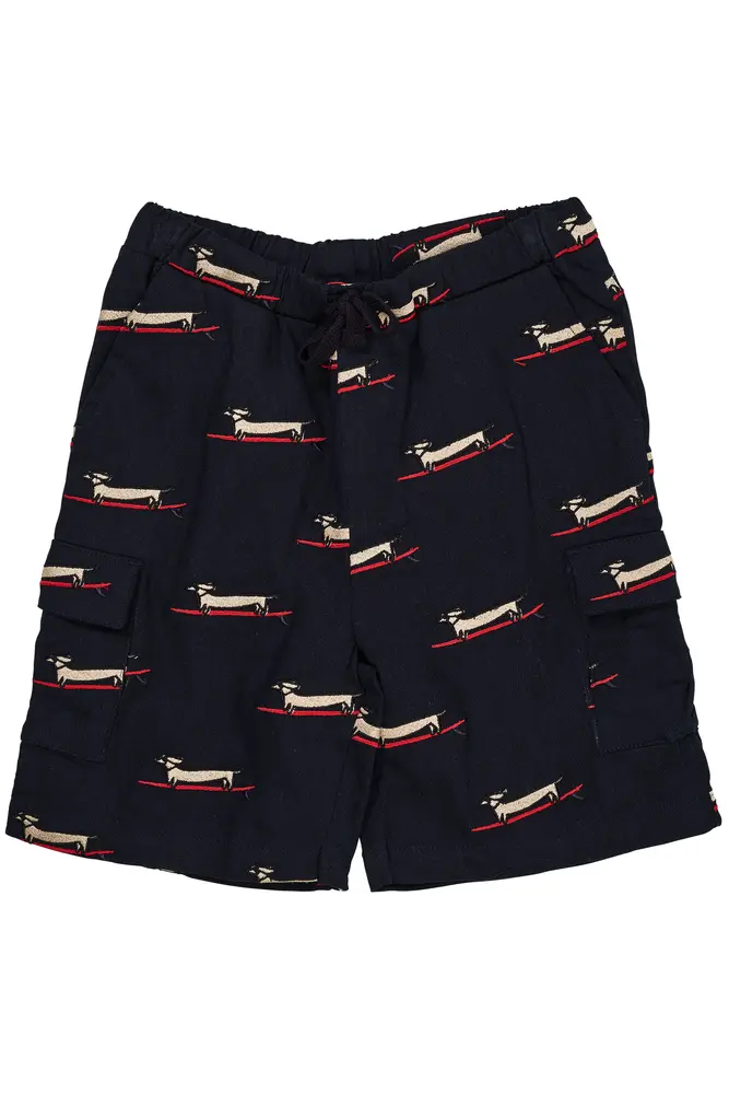 Twill shorts m. lomme - NAVYSTRIPE - 86