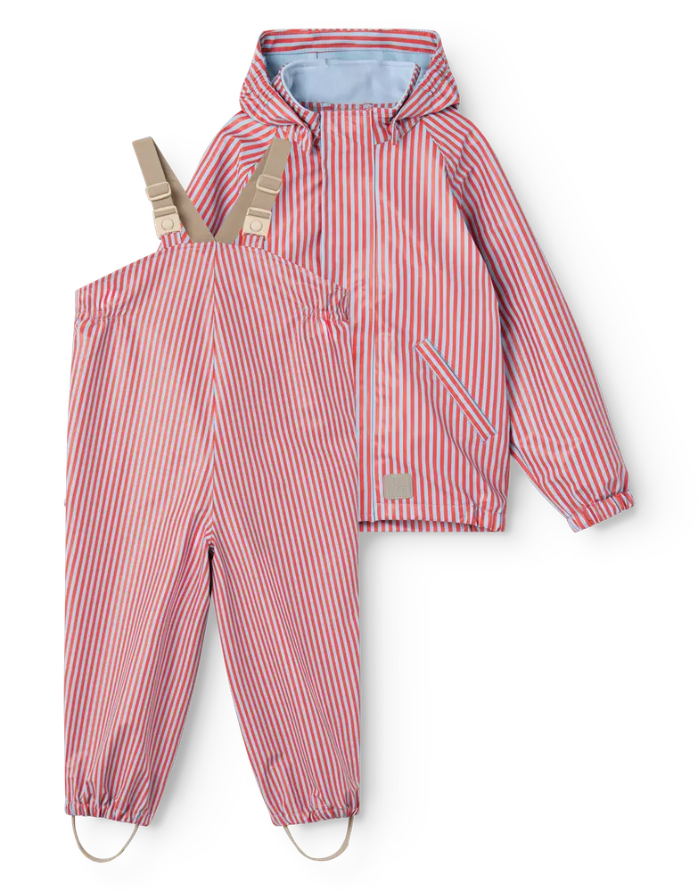 MarMar Copenhagen Oddy Regnsæt - Blue Red Stripes - 104