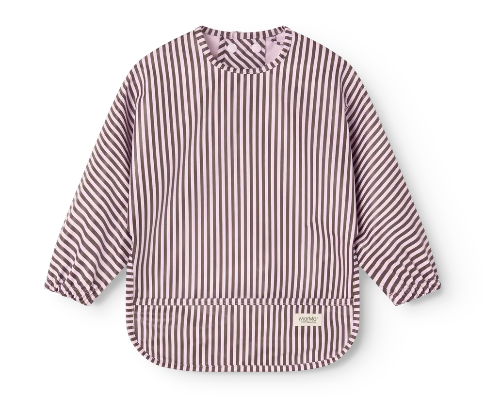 MarMar Copenhagen Apron Langærmet Spiseforklæde - Pink Brown Stripes