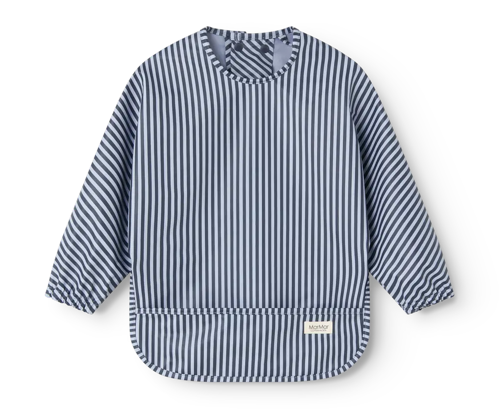 MarMar Copenhagen Apron Langærmet Spiseforklæde - Blue Stripes