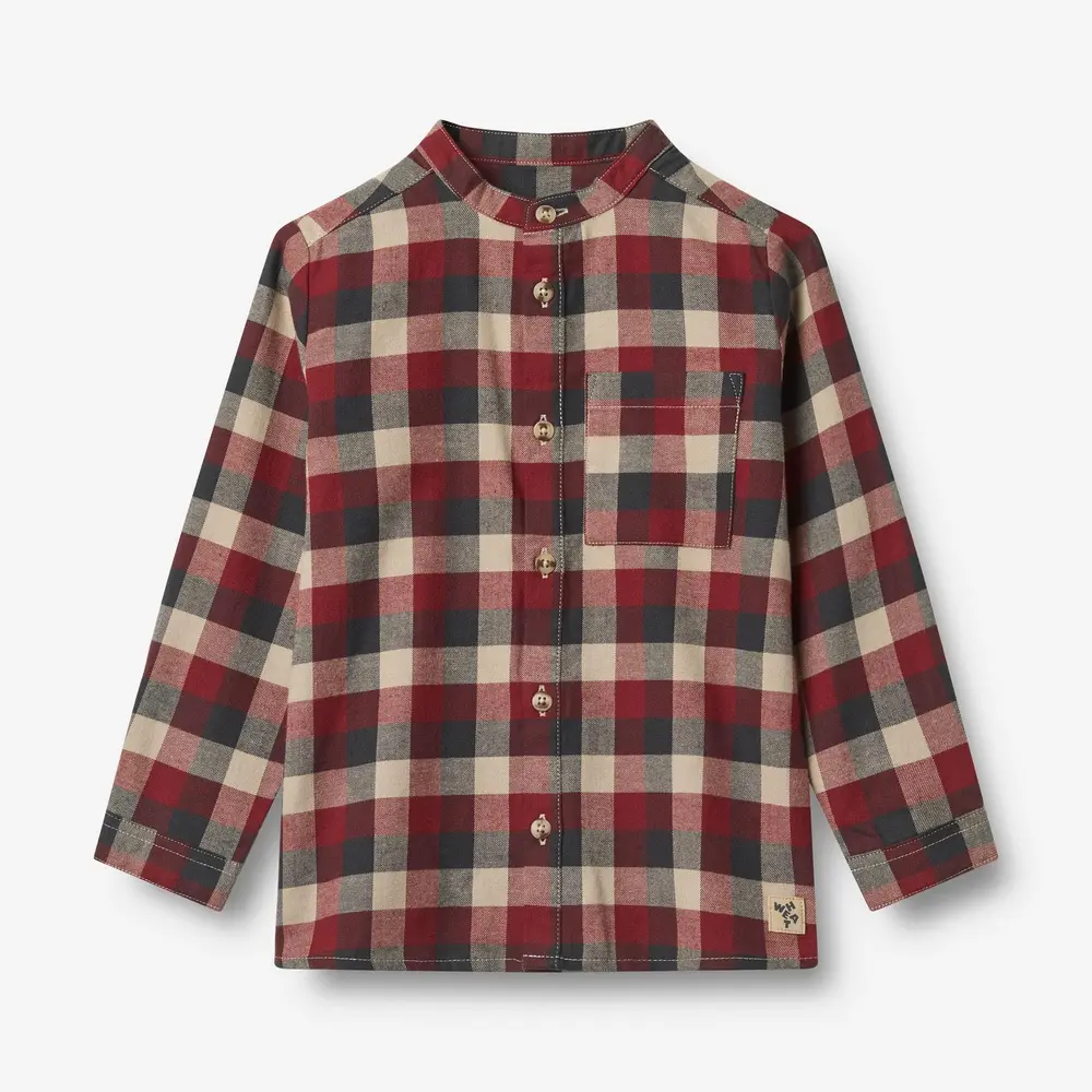 Wheat Willum Skjorte - Red Blue Check - 98/3 ÅR