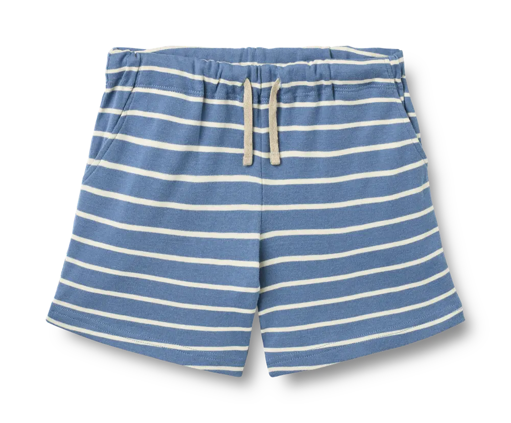 Kalle Jersey Shorts - Blue Stripe - 98