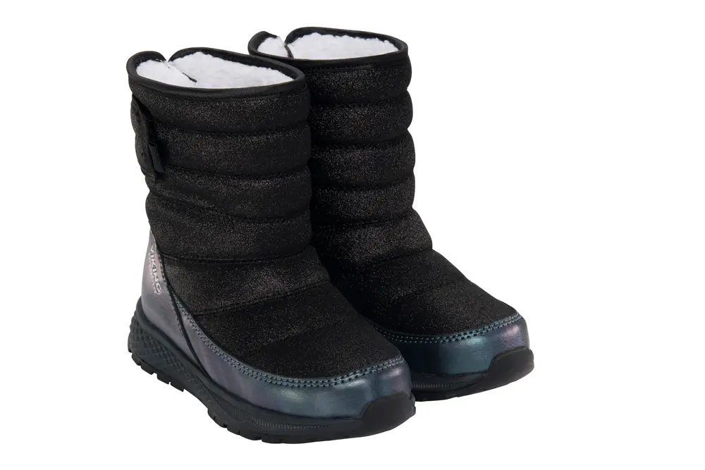 Viking Equip Glitter Warm WP 2V Vinterstøvle - Black - 33