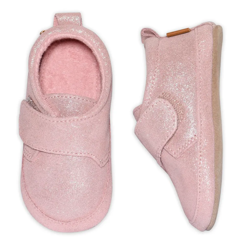 Glimmer læder hjemmesko - Rose Grey - 24/25