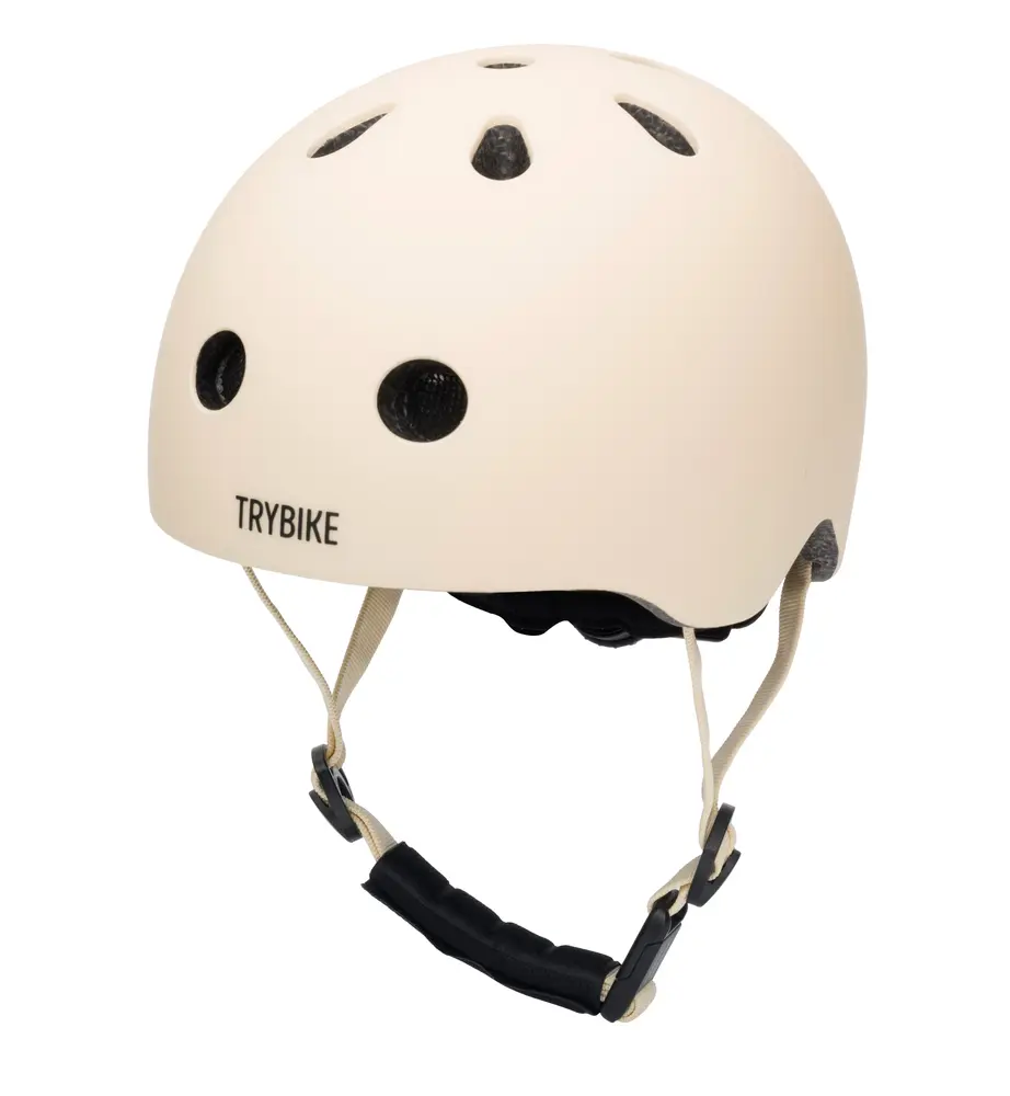 Trybike Cykelhjelm Med Retrolook  -  Cremefarvet XS