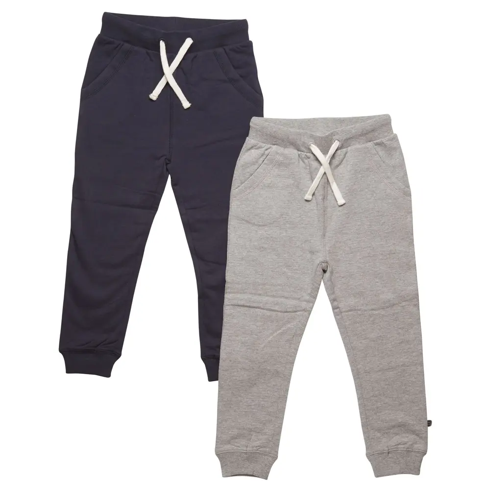 2 Pak Basic Sweatbuks - Navy/Grå/778 - 152