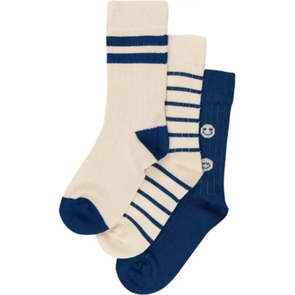 Bamboo strømper 3 pak - COBALT MIX - 35/38